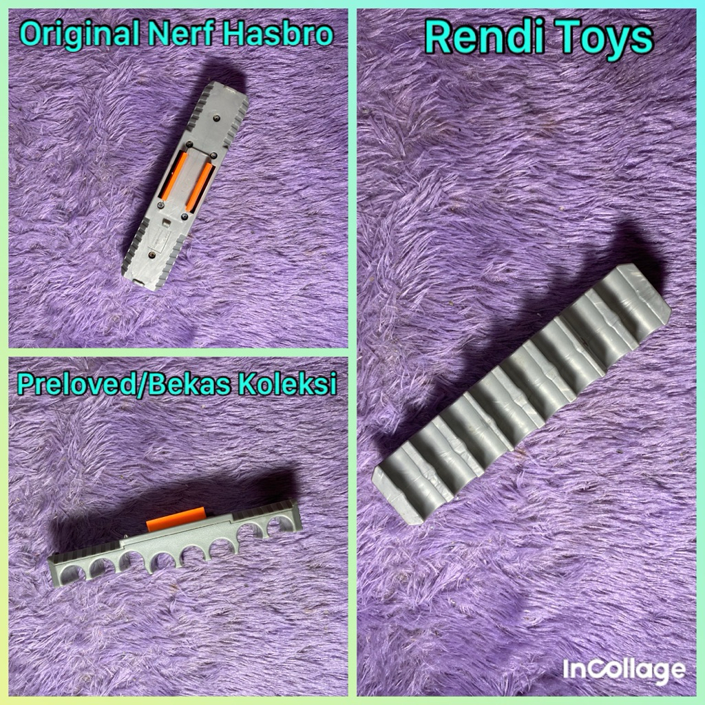 SILVER NERF N-STRIKE BARREL BREAK IX-2 TACTICAL RAIL AMMO HOLDER HOLDS 8 DARTS Original Hasbro | Ren