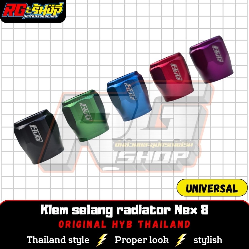 Klem Kleman Breket Clamp Selang Oli FPR Bensin AN8 NEX8 Almunium Aluminium Almu CNC Original HYB Tha