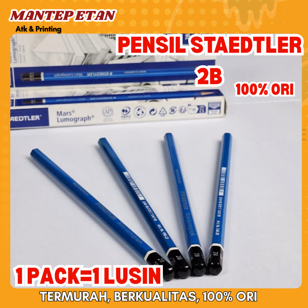

PENSIL STAEDTLER 2B 100% ORIGINAL TERMURAH (1 LUSIN)