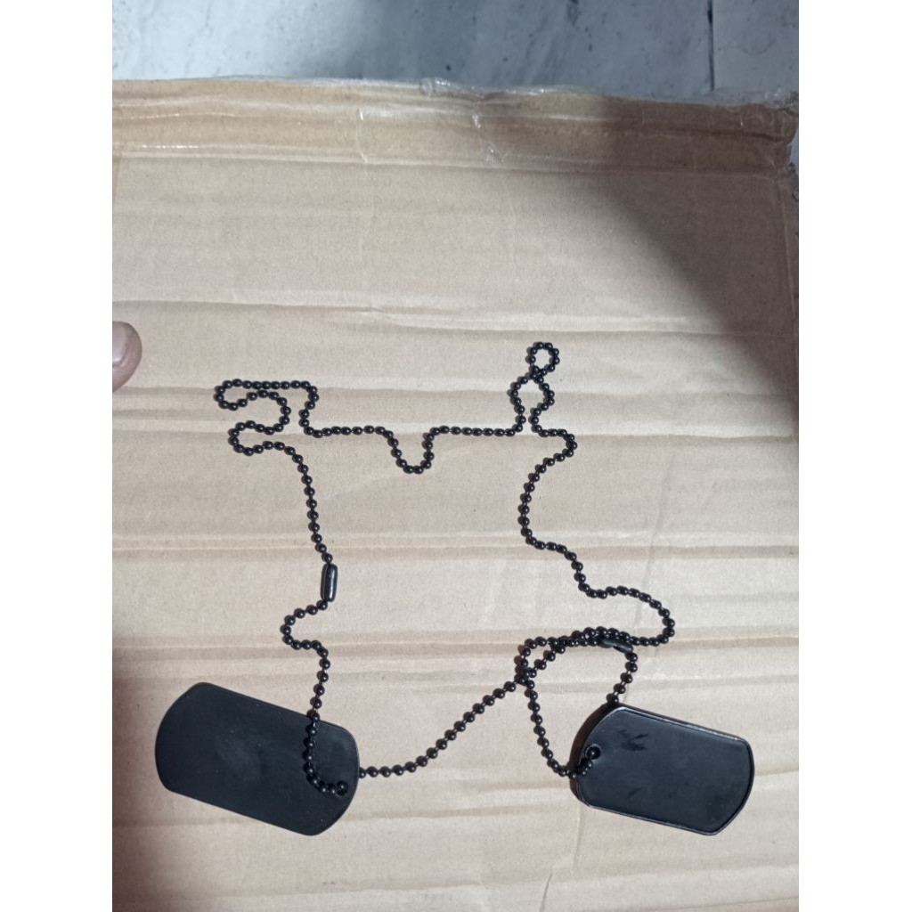 kalung dogtag militer black sniper original