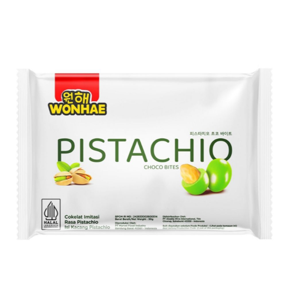 

Wonhae Cokelat Rasa Pistachio Choco Bites 30gr