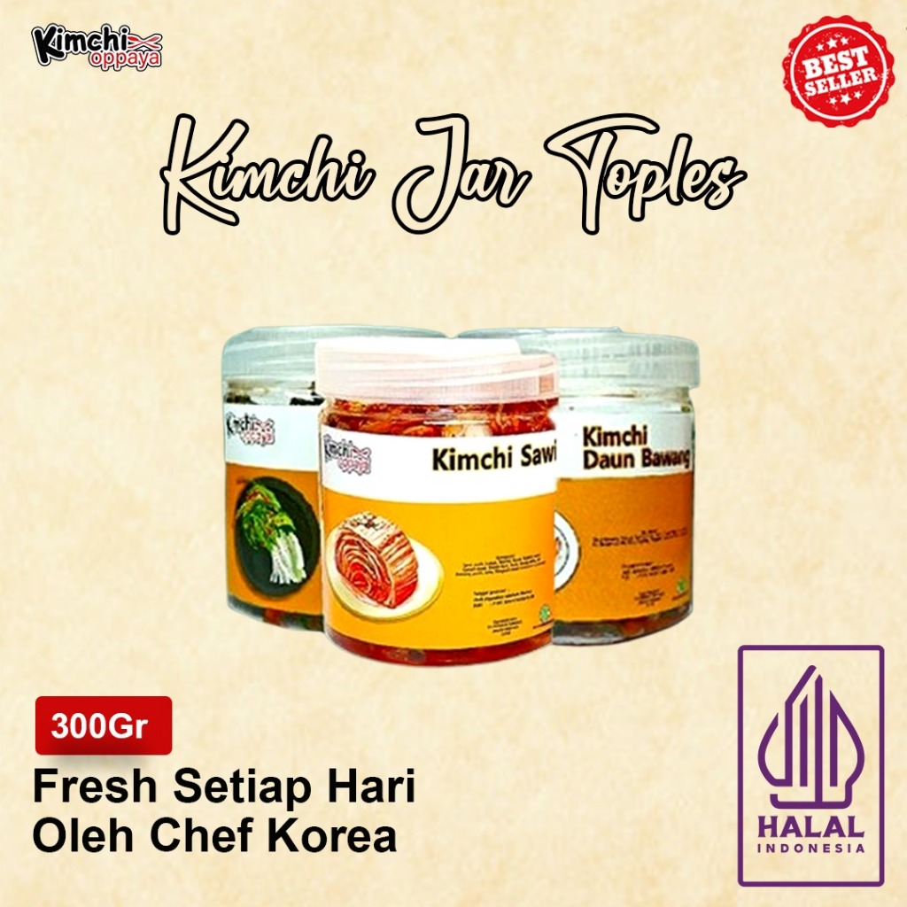 

Kimchi in Jar 300 Gram Semua Varian – Kimchi Korea Halal Fresh dalam Toples Praktis Autentik