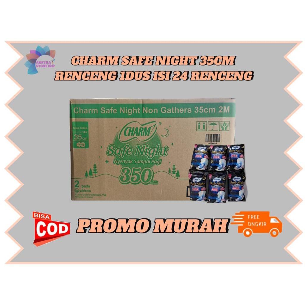 CHARM SAFE NIGH 35 CM RENCENG 1 KARTON