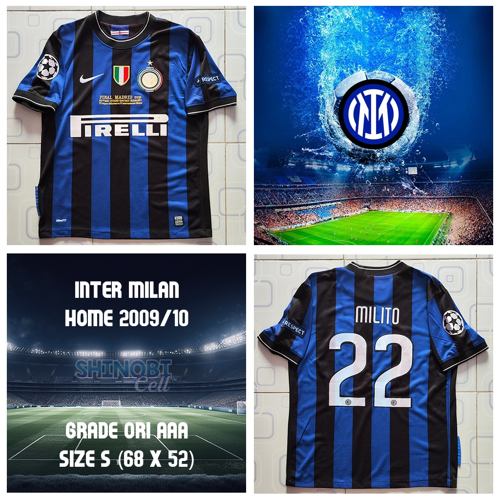 Jersey Inter Milan Home 2009 / 10 MILITO #22 Size S