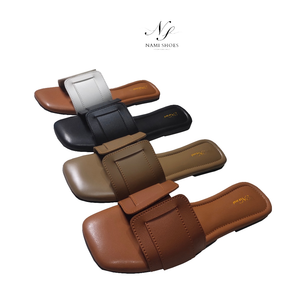 Nami Sandal Wanita Premium sendal teplek cewek  flat big size jumbo 36-43