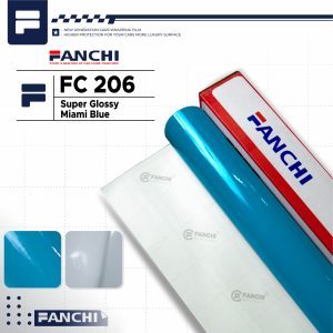 

Fanchi FC 206 Super Glossy Miami Blue 1 ROLL
