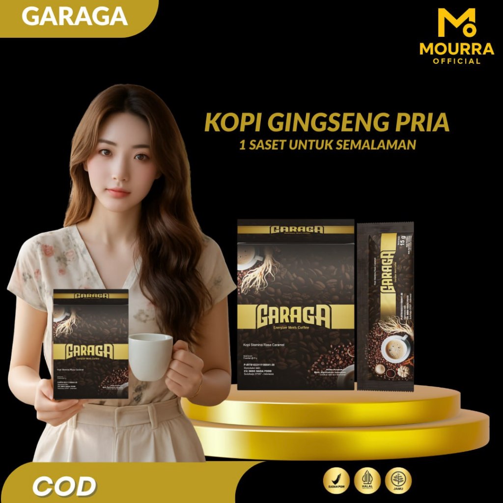

KOPI GARAGA Minuman Kopi Gingseng 1 Box isi 10 sachet Original BPOM