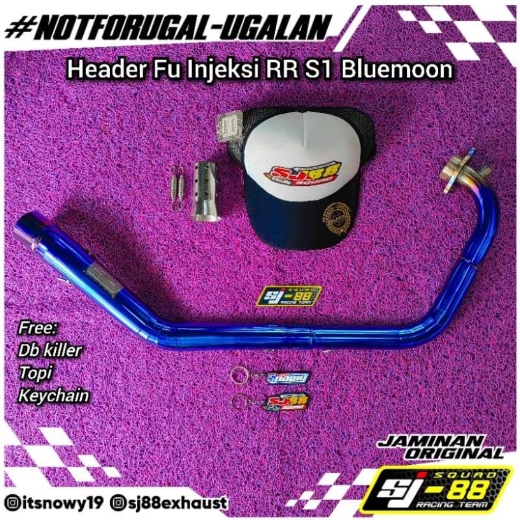 Header Leheran SJ88 Satria Fu Injeksi RR S1 Bluemoon Violet