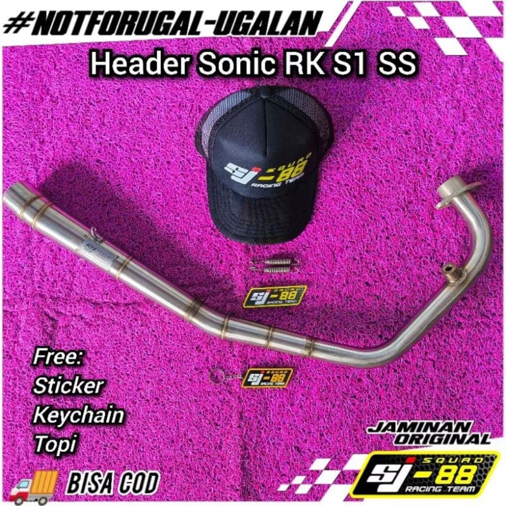 Header Leheran SJ88 Sonic 150r RR S1 Stainless