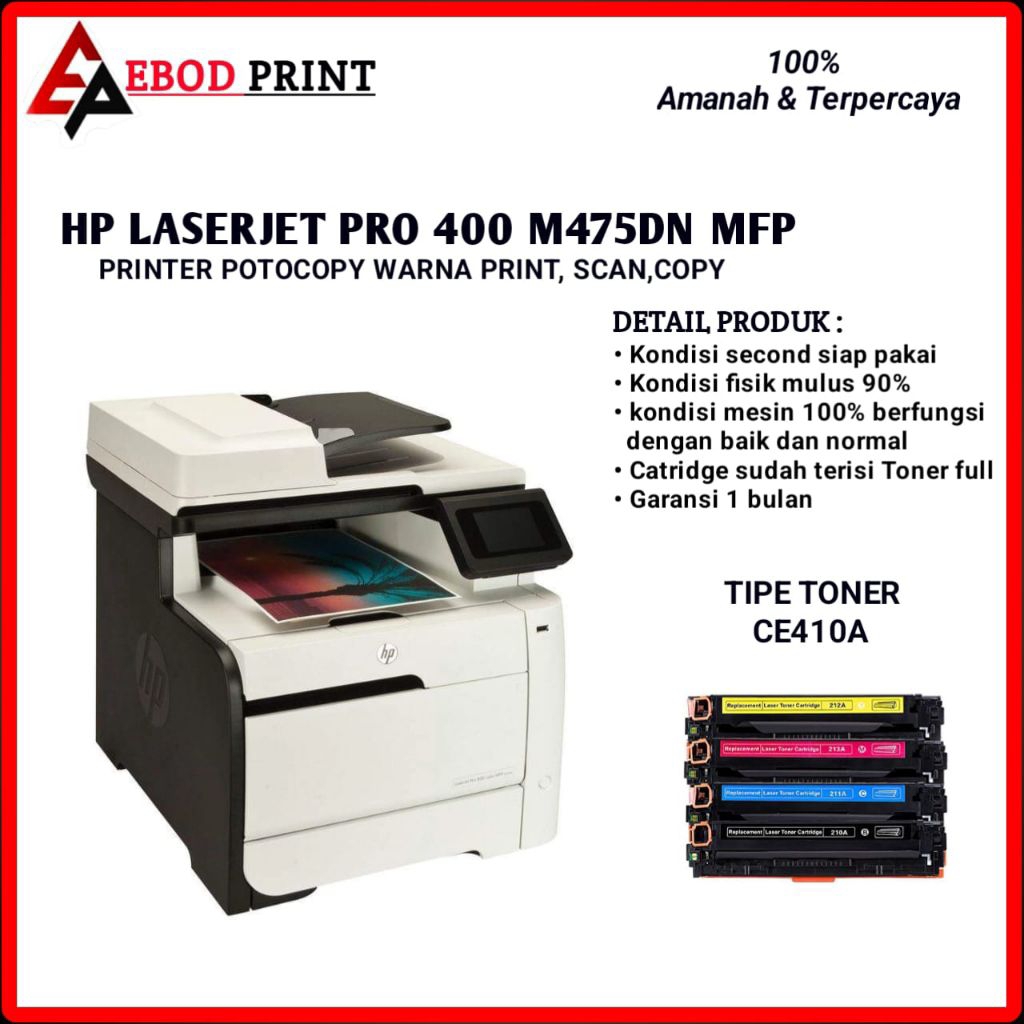 Printer color hp laserjet pro 400 M475dn duplex printer potocopy print,scan,copy