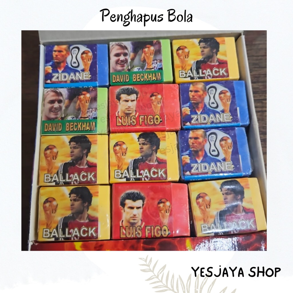 

{1 pak=24 pcs} Penghapus Bola / Penghapus Motif Pemain Bola / Penghapus Cowok / Penghapus Anak / Penghapus Karet / Penghapus Murah / Penghapus Sale / Penghapus Grosir