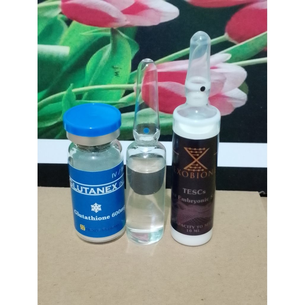 Milky stem cell exobione set + glutanex + whitening booster EMBRYONIC STEM CELL