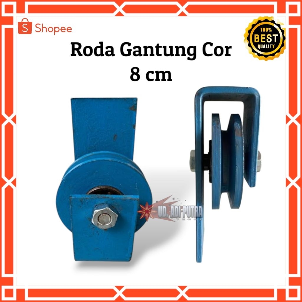 RODA GANTUNG COR 8 CM | RODA ATAS PINTU GESER | RODA KATROL | RODA ATAS PINTU GEBYOK PINTU LIPAT PIN