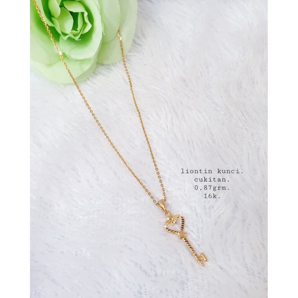 Liontin emas 70 kunci cukitan
