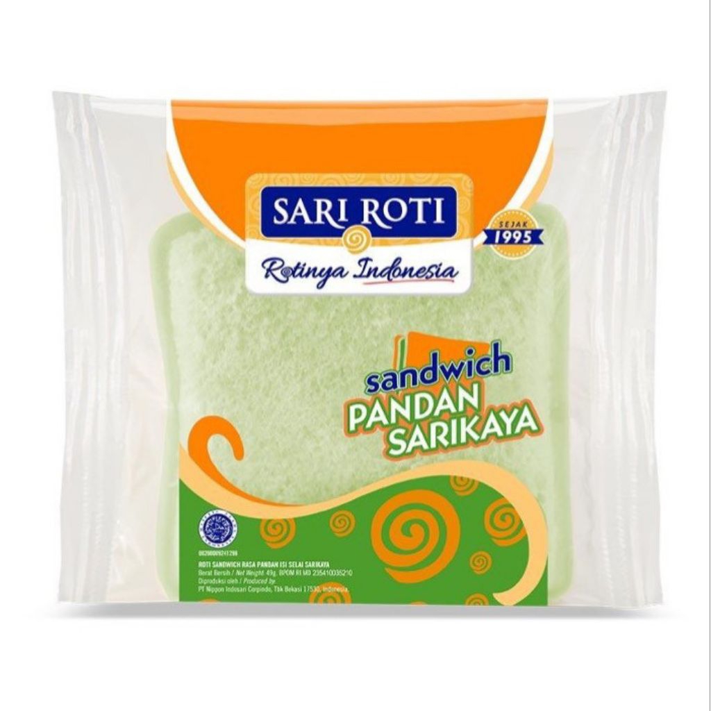 

sari roti sandwich pandan sarikaya