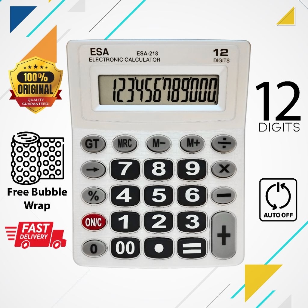 

Calculator Esa 218 Kalkulator Digital 12 Digits