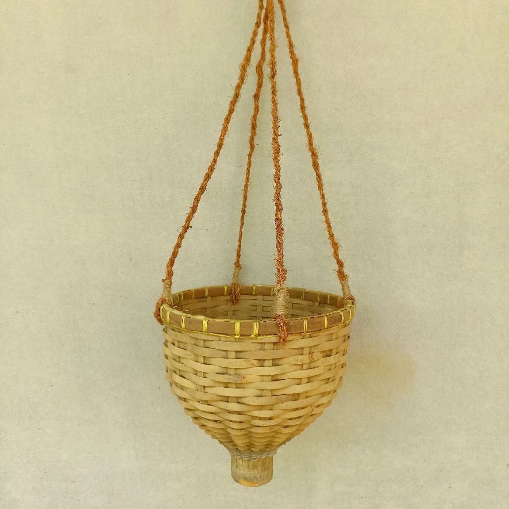 Pot Gantung/Pot Anggrek/Pot Bambu Anyaman/Pot Tanaman Hias