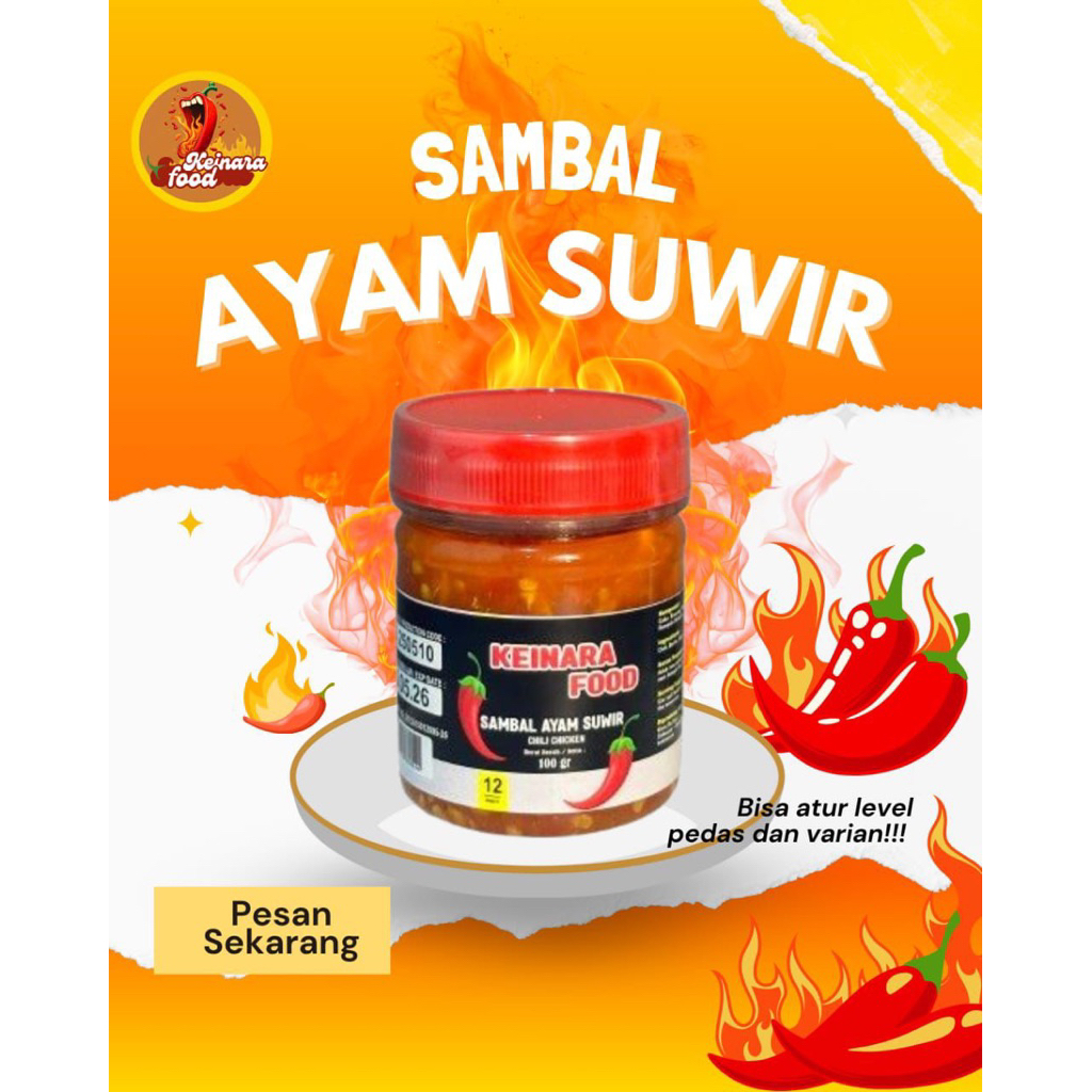 

SAMBAL AYAM SUWIR 100 gram - khas bu ayu