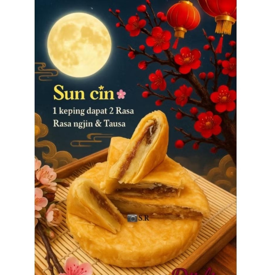 

KUE BULAN LAPIA POK KHOK PIANG DJILIE ,MOON CAKE UK 1, KUE BULAN PANDAN, KUE BULAN TALAS