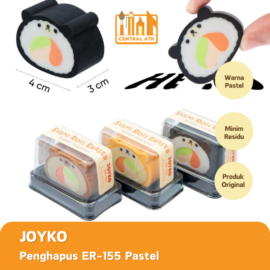 

STIP / PENGHAPUS / ERASER JOYKO ER-153 SUSHI ROLL (1 PCS)