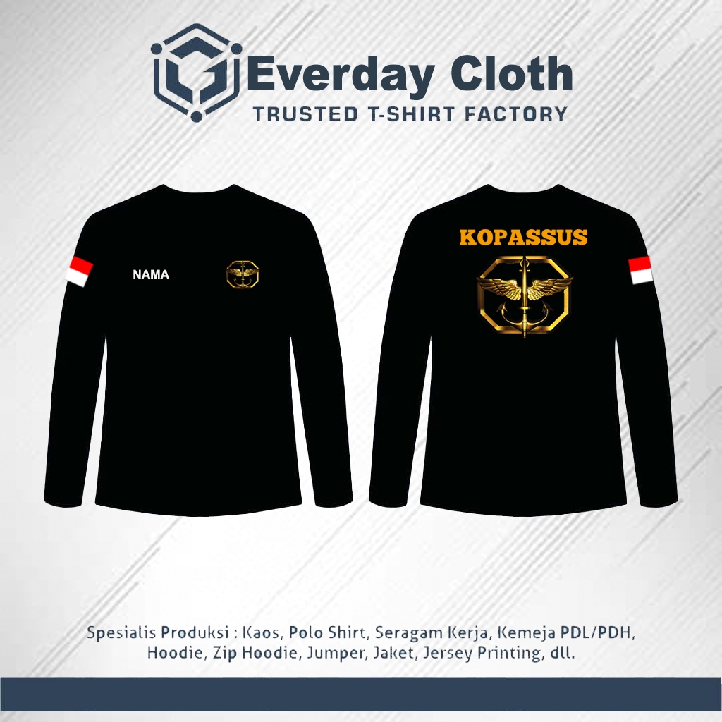 Kaos Tni Kopassus Terbaru - Baju Atasan Pria Kopassus