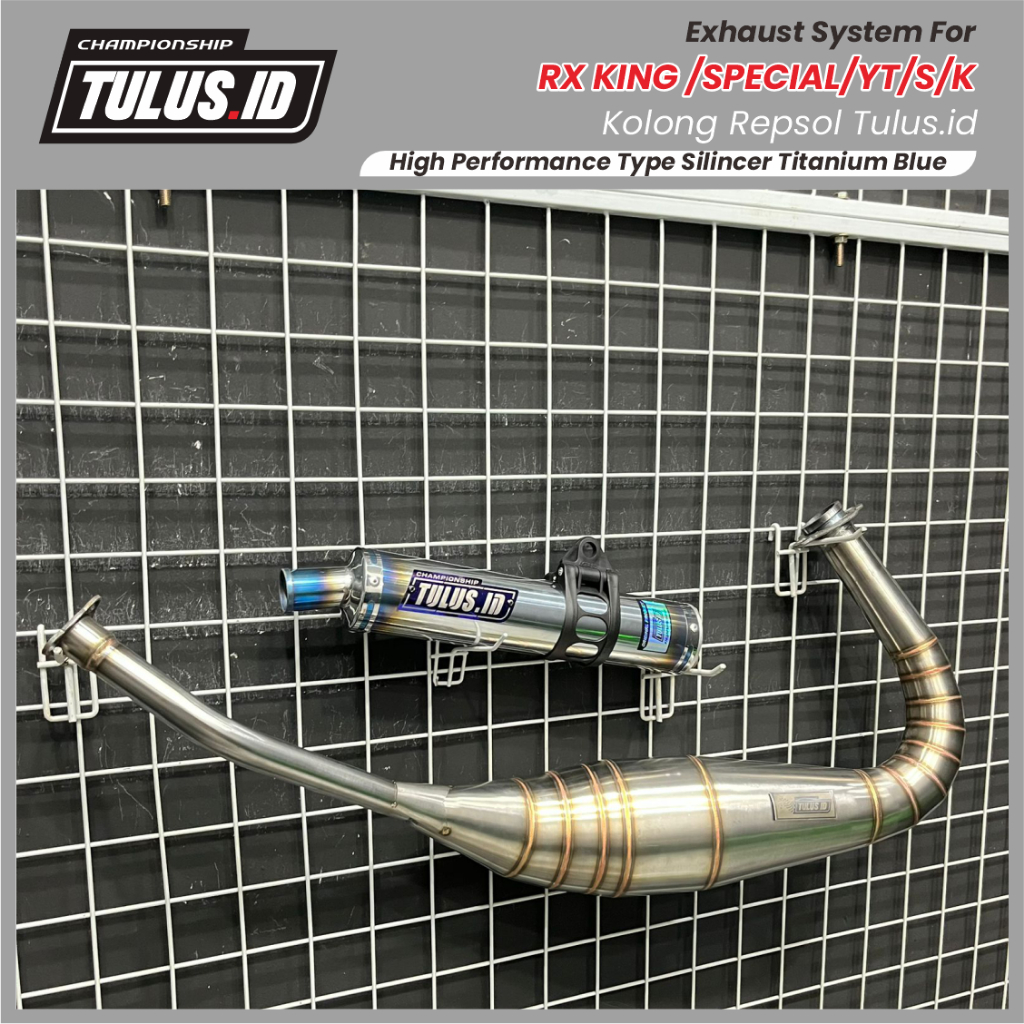 Knalpot Rx King Rx Special Kolong Repsol TULUS.ID HIGH PERFOMANCE TYPE STAINLLES SILINCER TITANIUM B