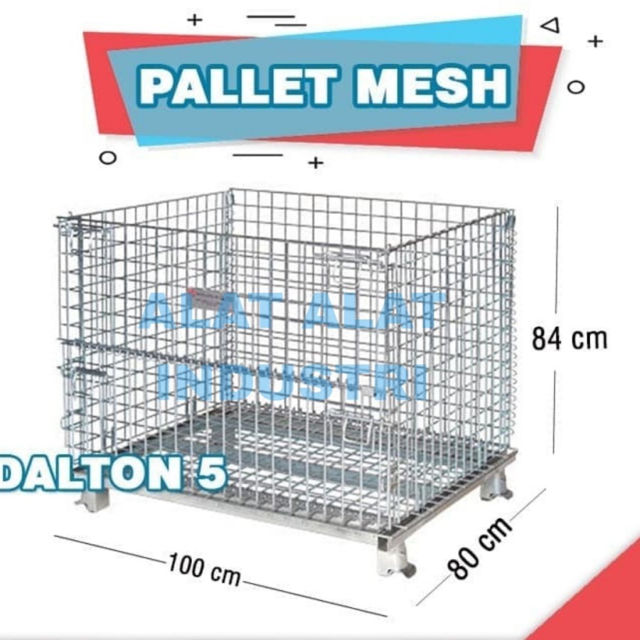 Harga Murah Pallet Mesh Keranjang Besi Lipat DALTON Stocky 5