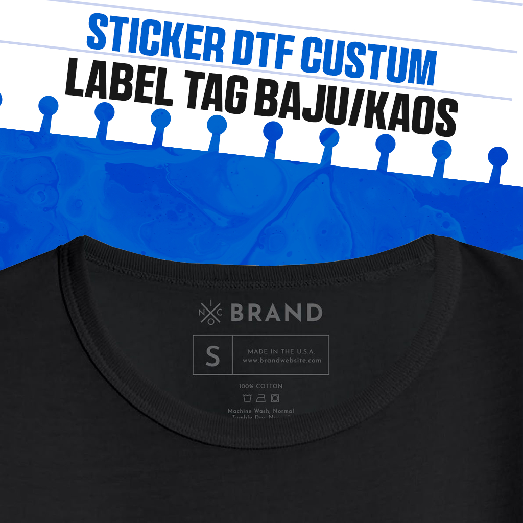 LABEL BAJU DTF / LABEL CUSTOM /LABEL SETRIKA