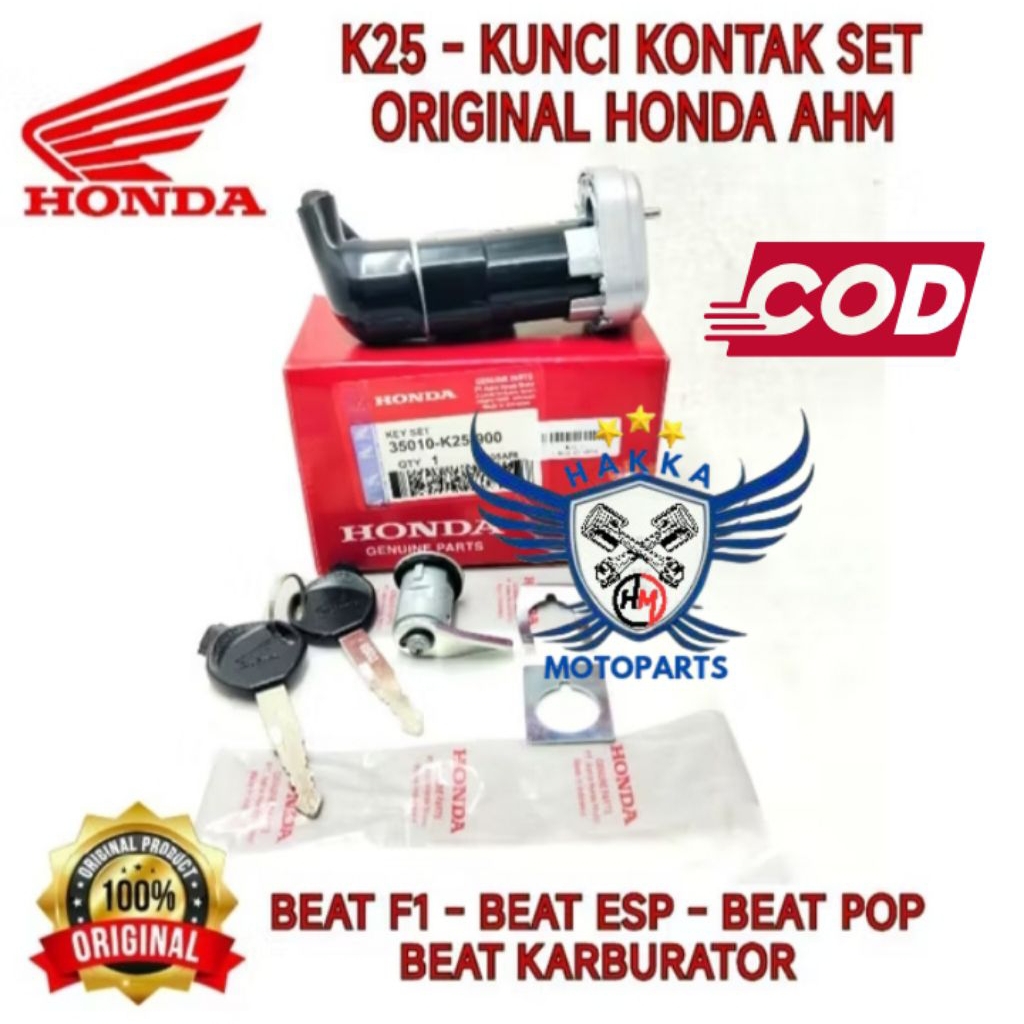 K25 ORIGINAL KUNCI SET HONDA BEAT F1, KUNCI SET HONDA BEAT ESP, KUNCI SET HONDA BEAT POP, KUNCI SET 