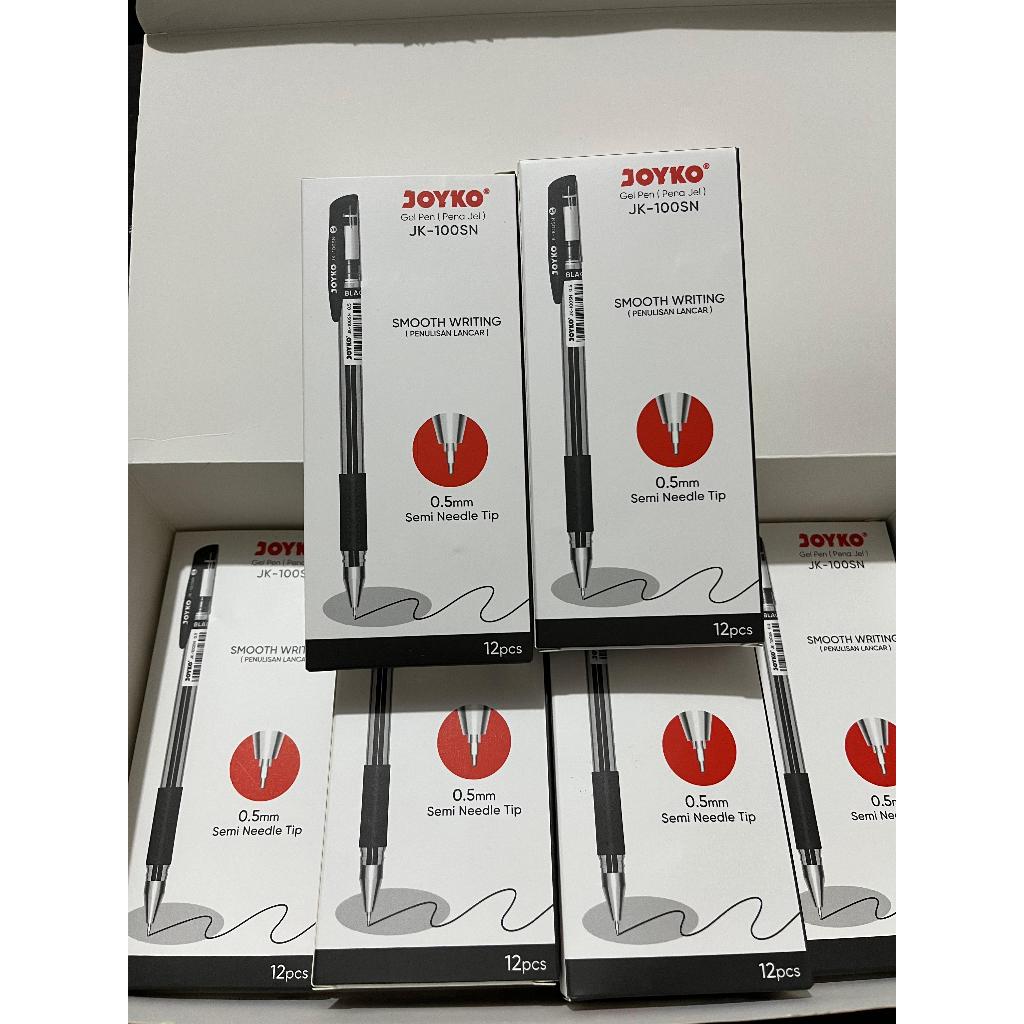 

(1 Lusin) JOYKO Pulpen Gel 0,5mm JK-100SN/JK-100 - Warna Hitam