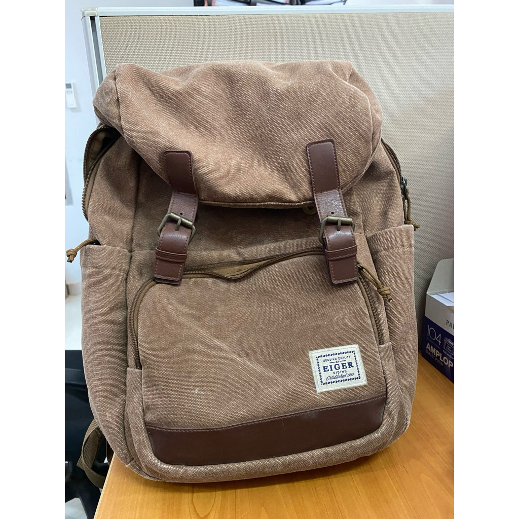 Preloved Eiger Canvas Backpack Women