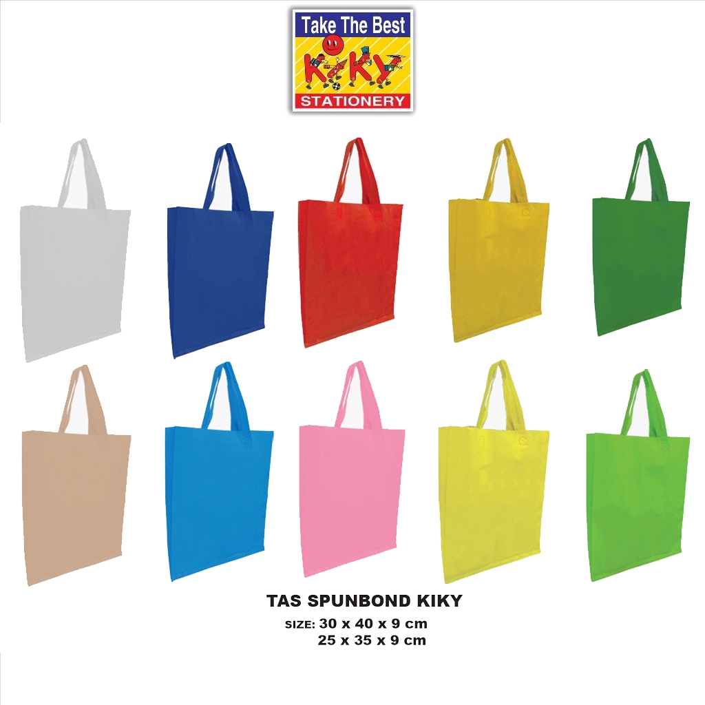 

KIKY Tas Spunbond Belanja (Uk. 30 x 40 x 9,5 cm) - 1 Pcs