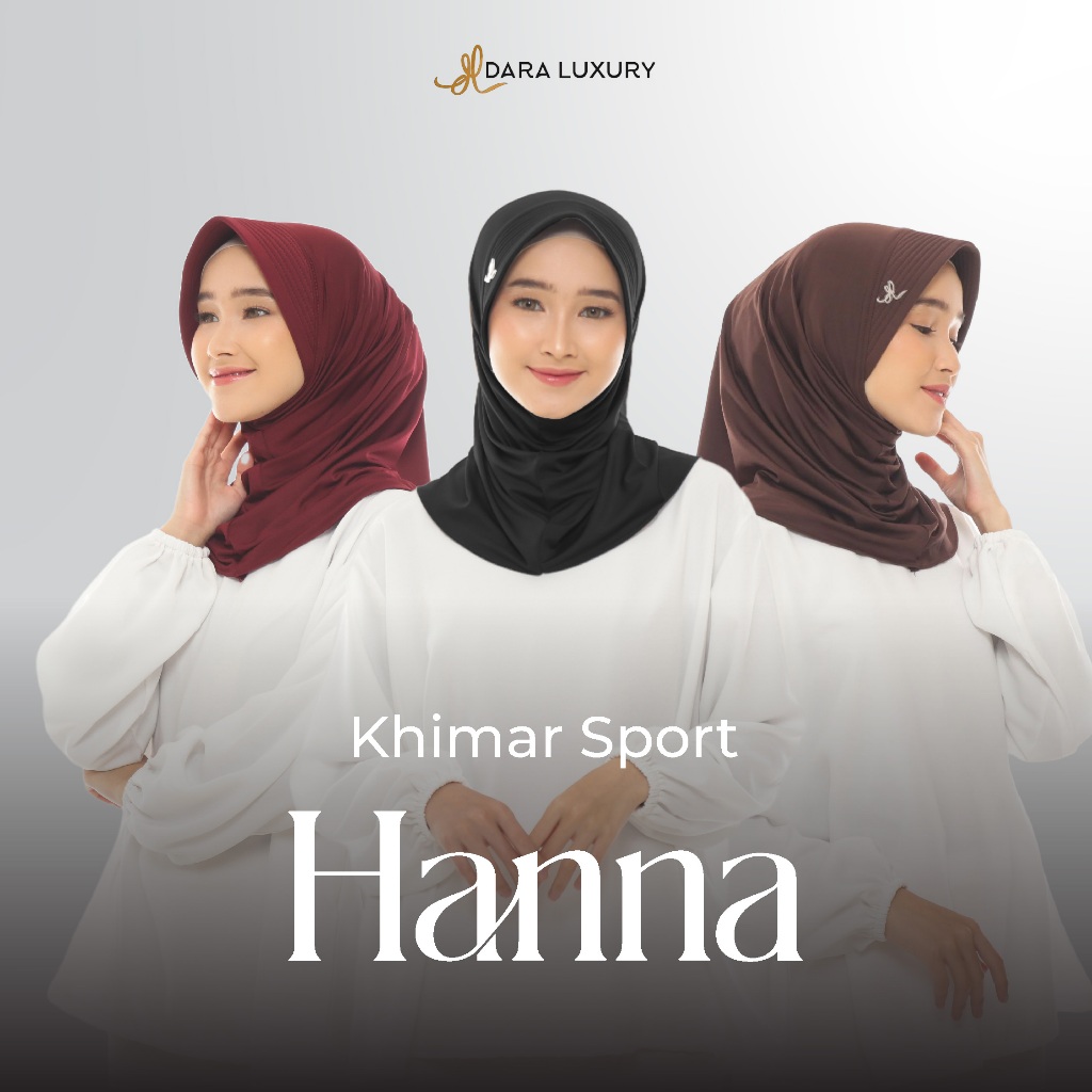 Dara Luxury | Hanna Sport | Jilbab Instan Jersey Premium | Kerudung Instan Olahraga Daily