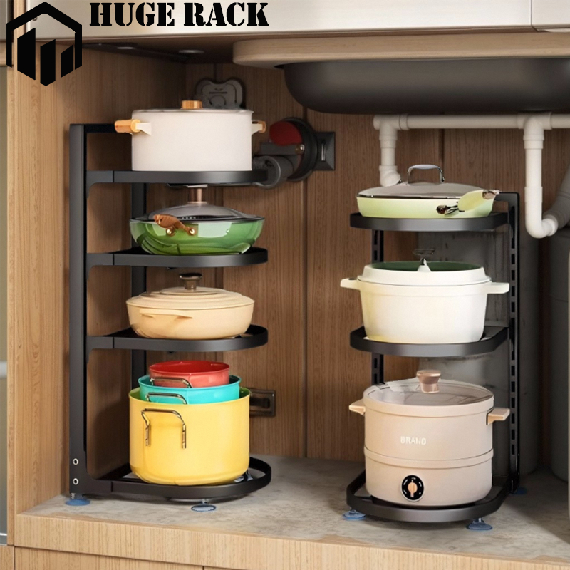 Rak Panci Bawah Kolong Dapur Rak Panci Susun Rak Kolong Dapur Rak Pot Kabinet Atas Wastafel Dapur Di