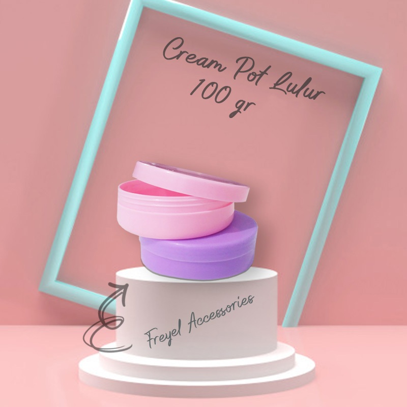 Cream Pot Jar Lulur 100 gr Body Scrub Body Butter Wadah Kaleng Pomade Kemasan Krim Kosmetik Bedak / 