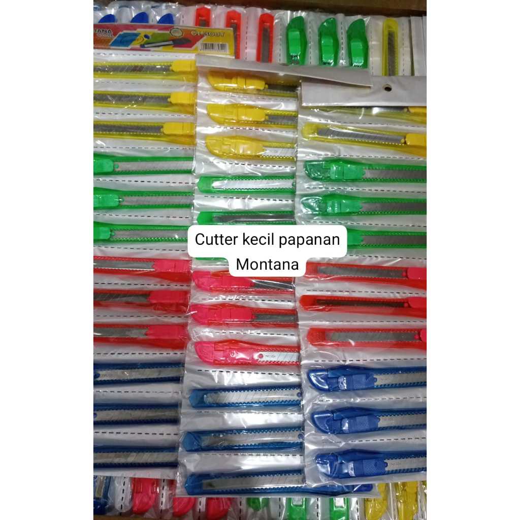 

Cutter Kecil Montana - Pisau Cutter - Cater Kecil Montana Harga 12 Pcs