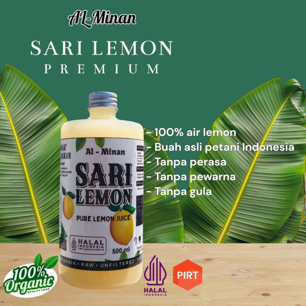

SARI LEMON MURNI 100% PERASAN BUAH LEMON 500ML PURE LOMON JUICE-AL MINAN
