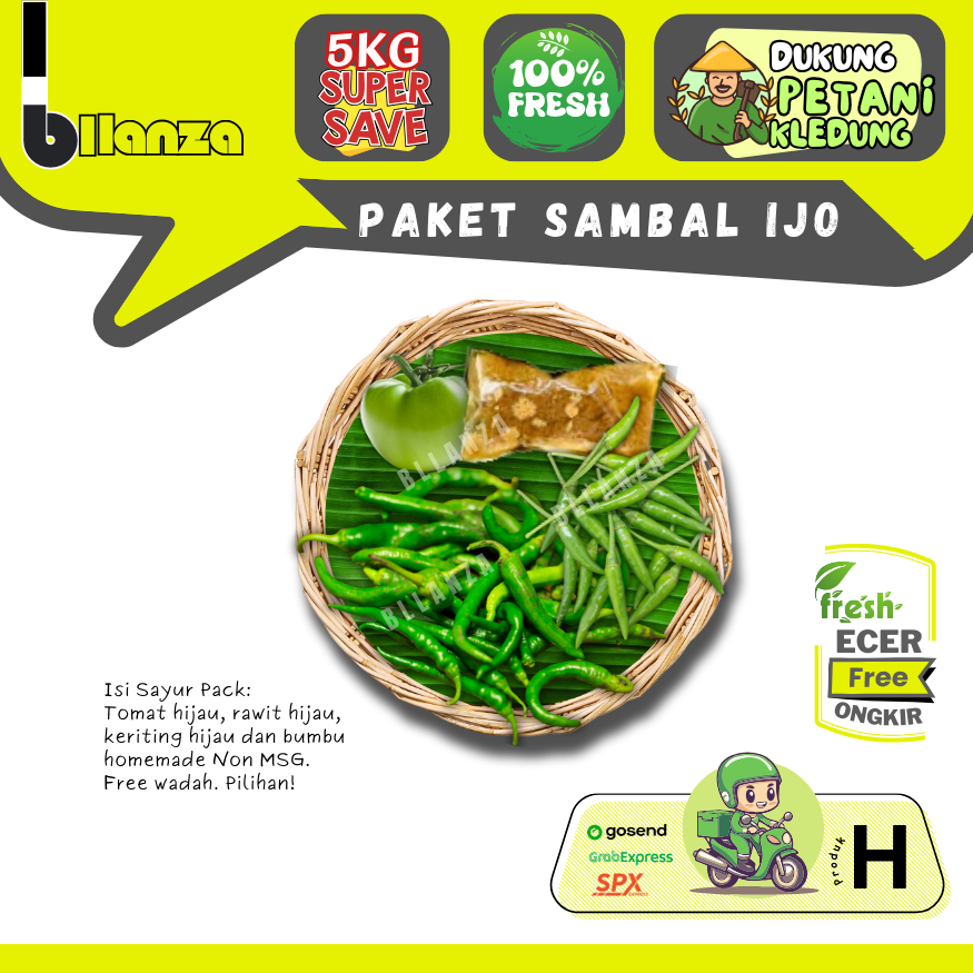 

Bllanzanow | Paket Sambel Hijau / Sambal Ijo — Sayur Gunung ECER (H)