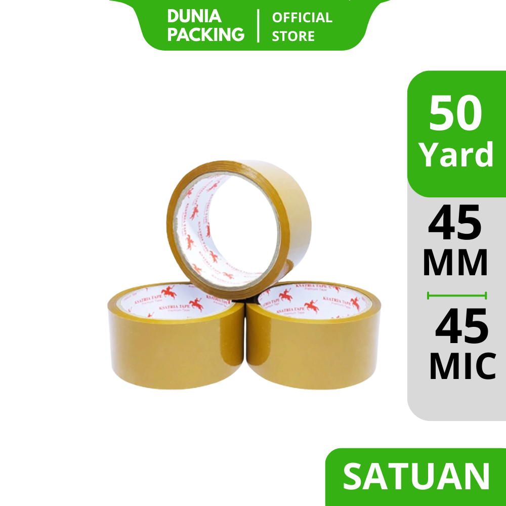 

[TERMURAH] Lakban OPP Tape / Lakban Coklat Dunia Packing 45 mm X 50 yard -COD