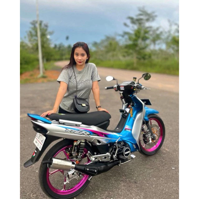 STRIPING FIZ R LE CUSTOM BIRU PINK FIZR LIMITED EDITION