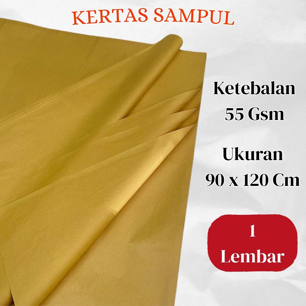 

Kertas Sampul Coklat / Sampul Buku Ukuran 90 x 120 Cm , 1 Lembar