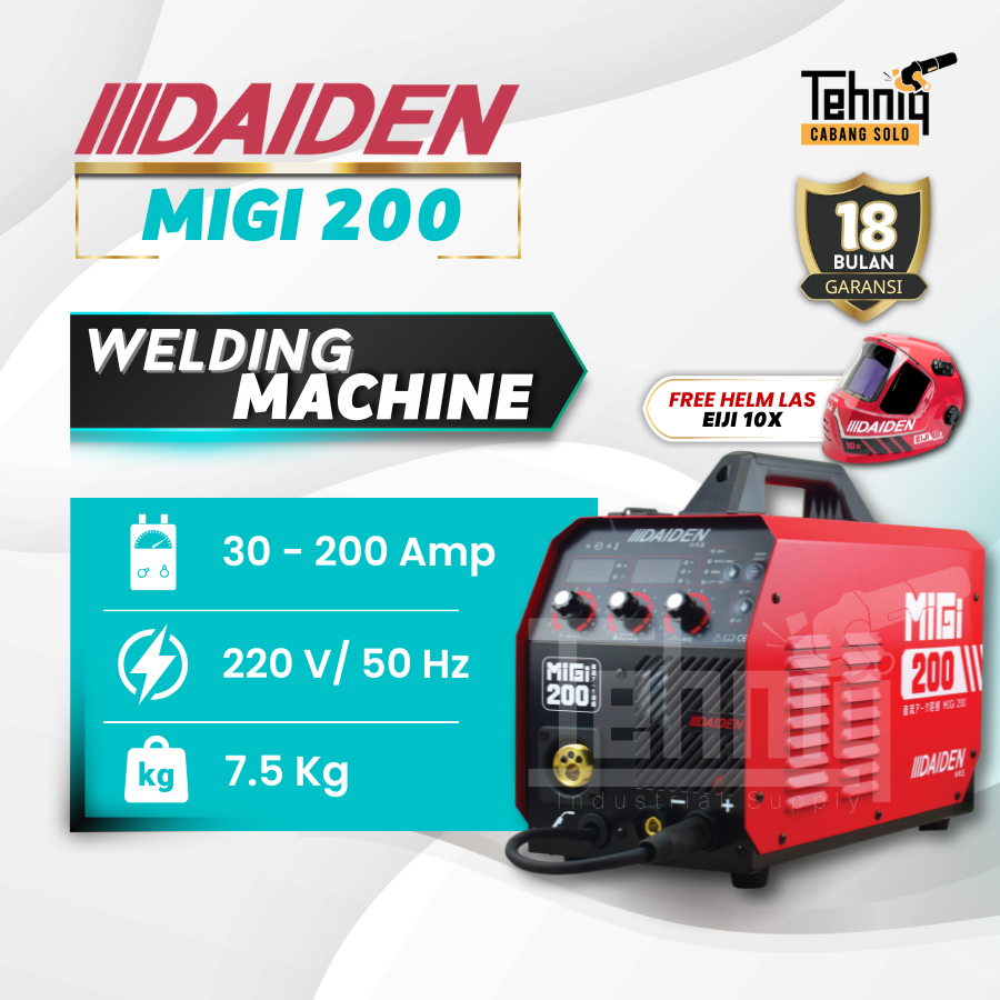 Mesin las Listrik Daiden MIGi 200 Trafo Las