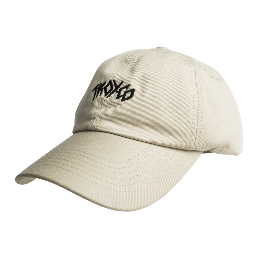 [FREE BOX] Troy Company Polo Cap Cream Ubica - Topi Baseball Coklat Krem BC 3272