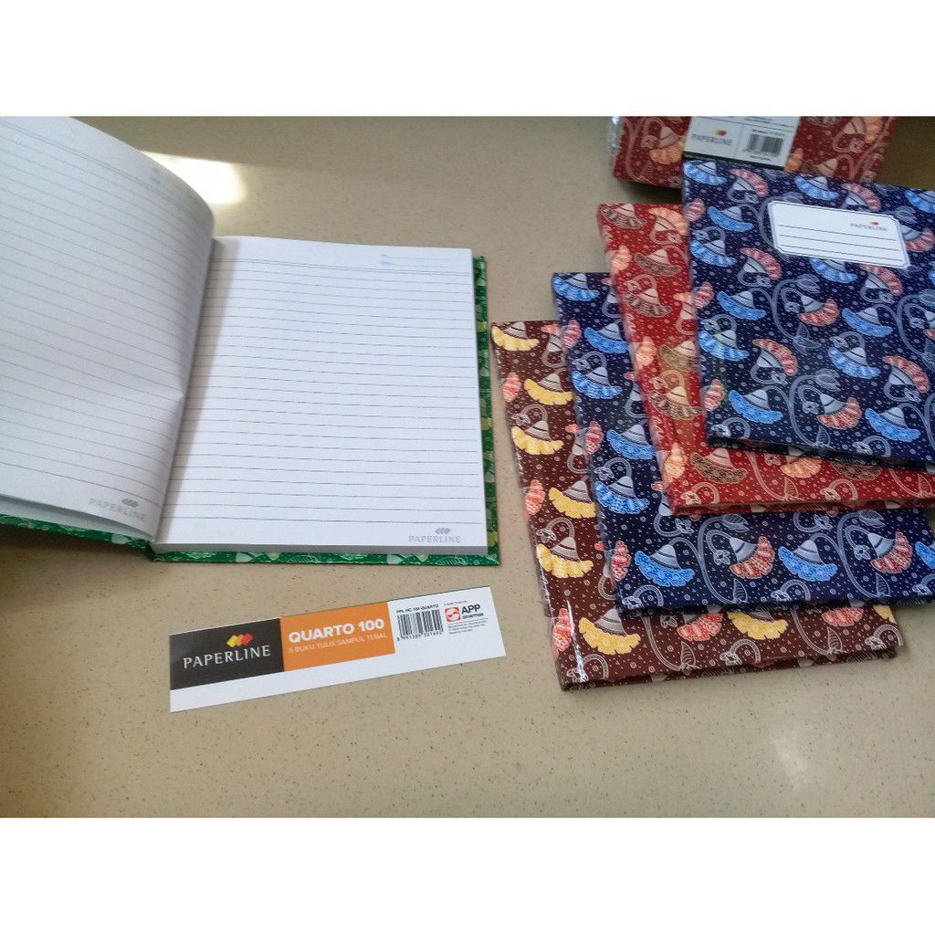 

Buku hard cover kuarto Sampul Tebal Paperline Quarto Isi 100 & 200 lembar