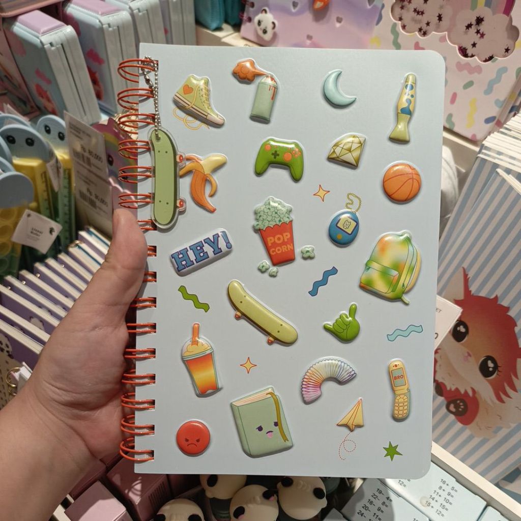 

Flying Tiger A5 Popping Cover Spiral Notebook Notes Lined Line Pages Buku Catatan Garis