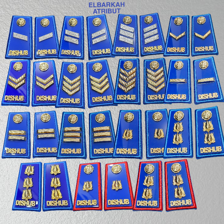 PANGKAT PDH DISHUB AKRILIK LIS BORDIR LOGAM TIMBUL GOLONGAN 2A,2B,2C,2D,3A,3B,3C,3D,4A,4B LIS BIRU D