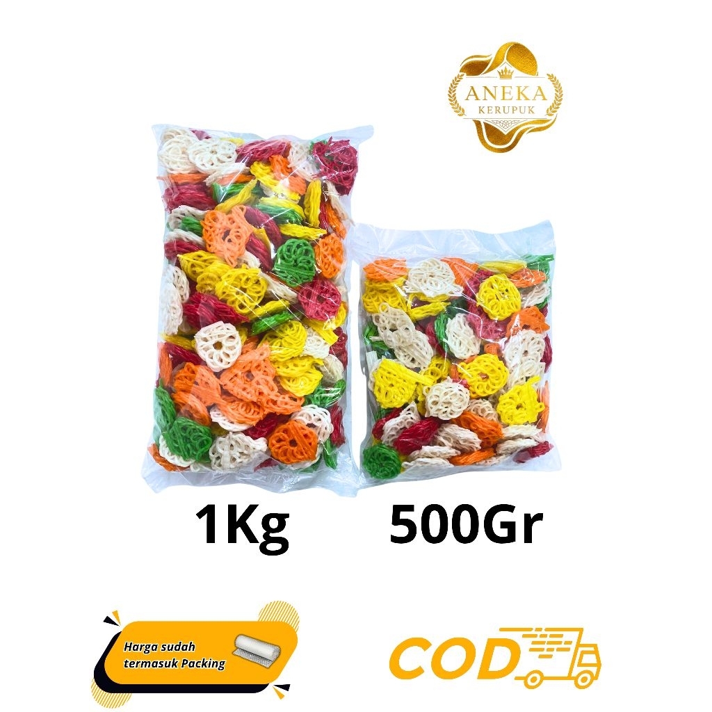 

KERUPUK SEBLAK/KERUPUK UYEL WARNA WARNI TANGGUNG