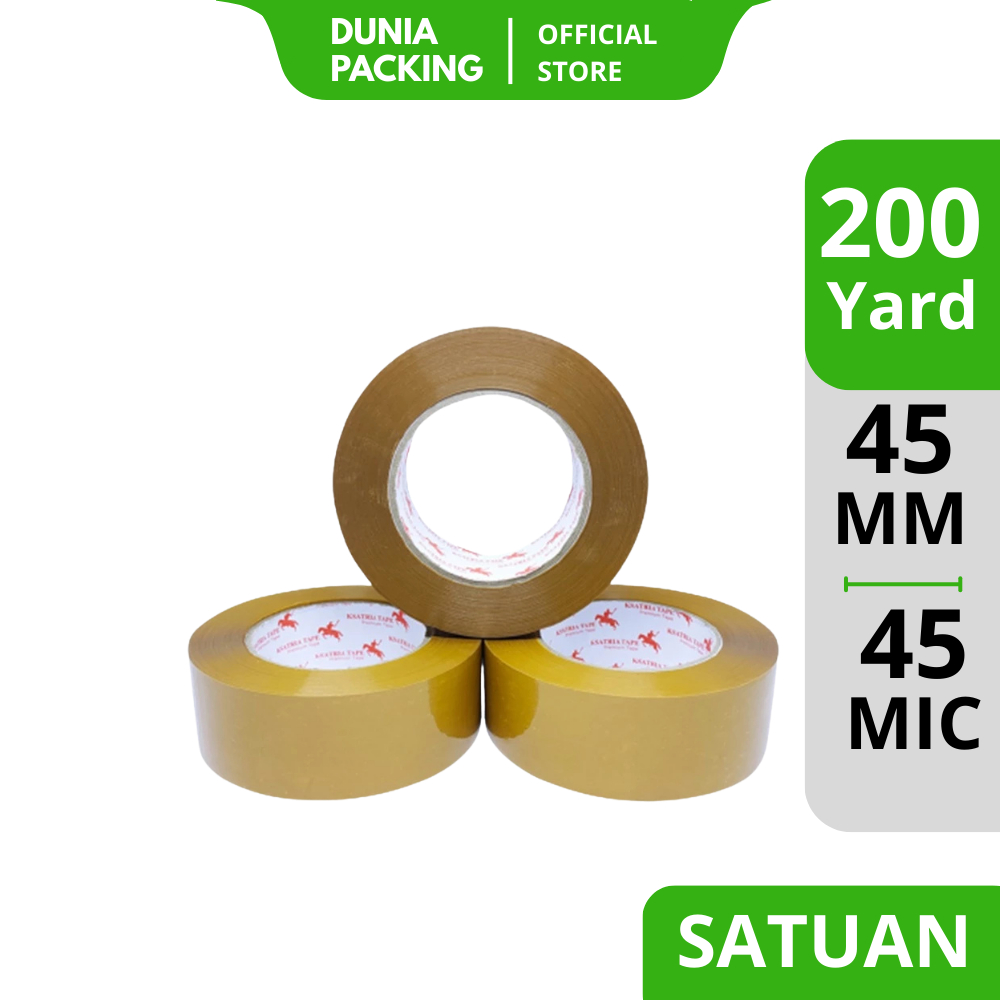 

[TERMURAH] Lakban OPP Tape / Lakban Coklat Dunia Packing 45 mm X 200 yard -COD