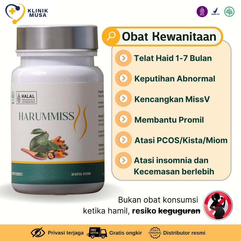 Harummiss - Obat Telat Dateng Bulan Telat Menstruasi 500mg