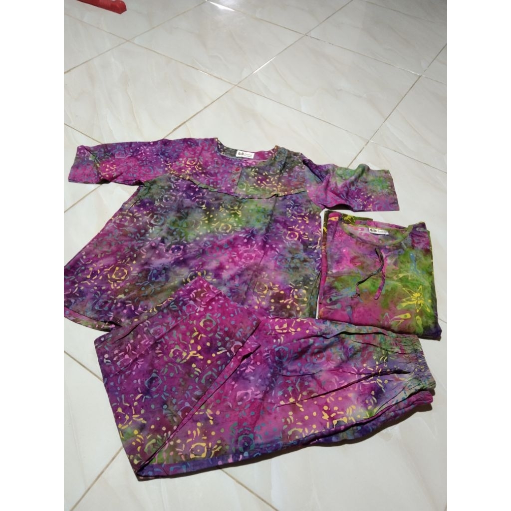 BATIK INDRA,SETELAN CP INDRA DEWASA TANGAN3/4